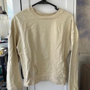 Foundationals pastel yellow crew neck, medium